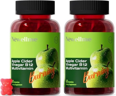 NEWELLME Sugar-Free Apple Cider Vinegar Gummies for Metabolism - 1000mg ACV