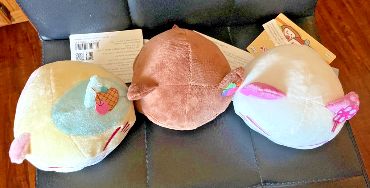 3x FURYU Nemuneko Cat Toy Plush 6IN Round1 Exclusive NWT | eBay