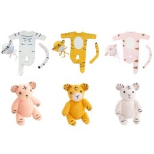 Newborn Photography Props Baby Cute Tiger Romper Hat for Doll Tail Fotografia Cl
