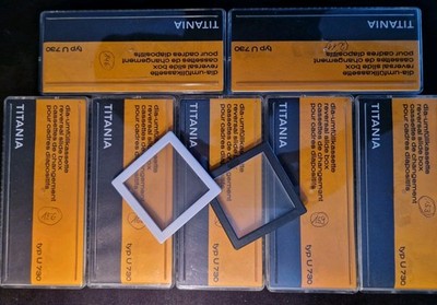 360 GEPE-Diarahmen Mittelformat 6x6, Anti-Newton Glas in Titania-Umfüllkassetten