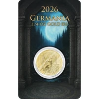 Lady Germania 2026 1/4 oz 30 Mark Pure Gold BU Coin in Coincard Germania Mint