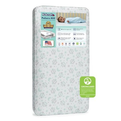 Kolcraft 800 Extra Firm Crib Mattress, Waterproof Gray Safe