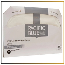 Pacific Blue Basic Disposable Toilet Seat Covers by GP PRO per Case 20-Packs