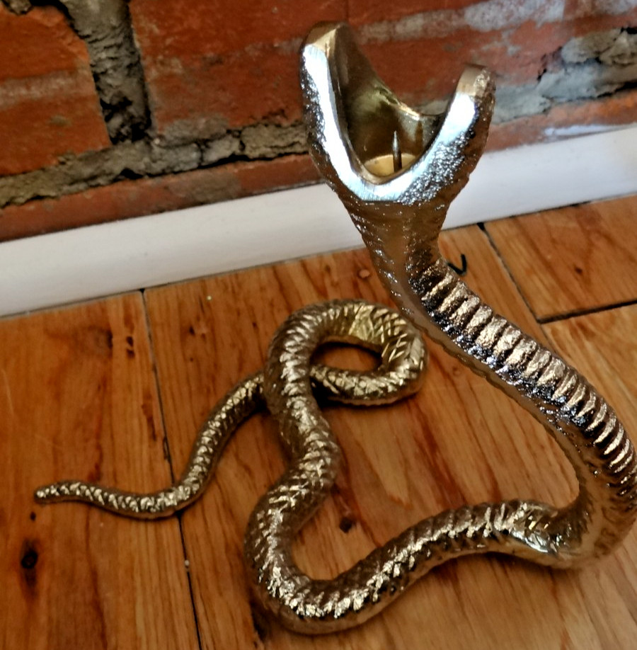 6&rdquo; Aluminum Serpent Viper Decor