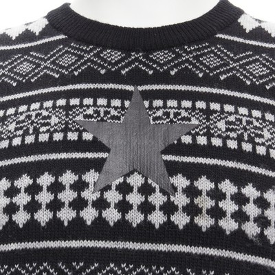 GIVENCHY Riccardo Tisci textured star stripes intarsia pullover