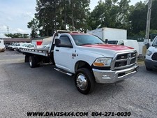 2012 Dodge Ram 5500 4x4 Heavy Duty Cummins Flatbed Rollback Tow Truck
