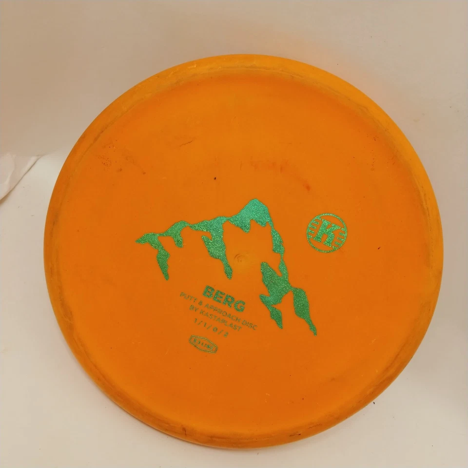 二手 Kastaplast K3 Berg 173 克橙色金箔推杆高尔夫圆盘无墨水良好 — 第 2/4 张图片