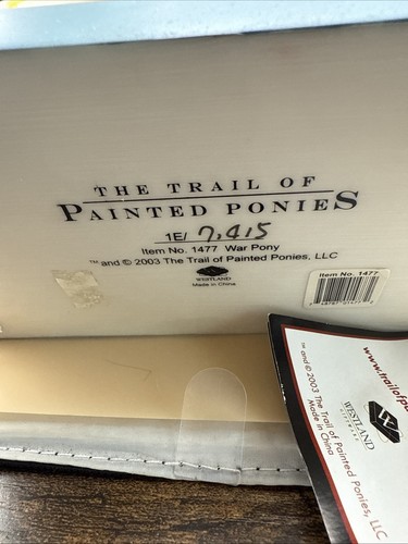 Trail of the Painted Ponies 9" War Pony #1477 1E/7415 Retirado Caja Negra LEER - Imagen 9 de 12