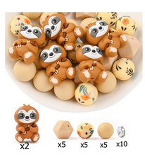 silikon perlen baby, basteln, Selbermachen, Schnullerketten, Figur 27 St