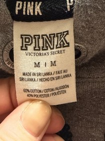 PINK Victoria's Secret Sequin Leopard Pullover Hoodie Gray Black M