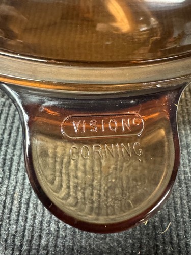 Corning Vision Kochgeschirr Bernsteinfarben 5 Quart 4,5 L Dutch Oven Suppentopf Pyrex Deckel Hergestellt in den USA - Bild 3 von 7