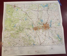 Russian Soviet Military Topographic Map - DALLAS (USA), 1:500 000, ed.  1981