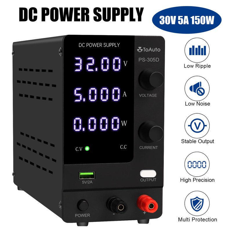 Adjustable Lab Bench Power Supply 30V 5A DC Switch Digital Precision Variable,UK