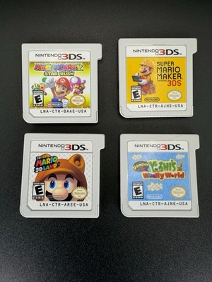 Nintendo 3DS Game Lot Mario Party Star Rush Super Mario Maker 3D Land Yoshi