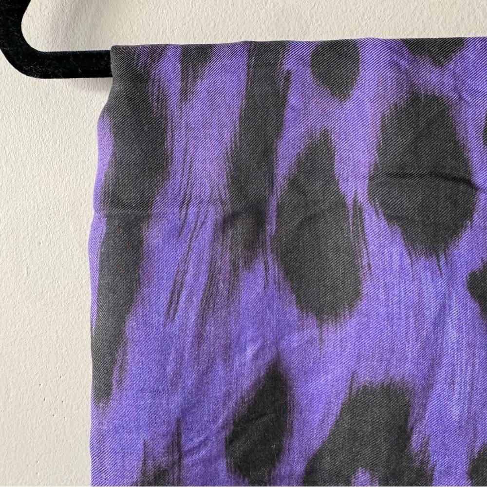 Versace Authentic Purple Leopard Print Bordered C… - image 5