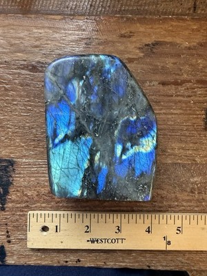 Labradorite Crystal Mountain Blue Flash Natural Stone Healing Home Decor