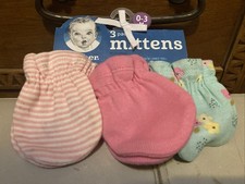 Gerber 3 Pack Mittens - Newborn Baby Gloves Warm 0-3 Months
