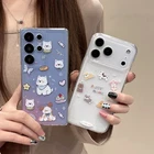Clear Cute Little puppy Case For iPhone Samsung Lovely Pet Phone Cover Back Girl