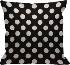Black & white Polka Dot Cushion Cover 18x18in (45x45cm)