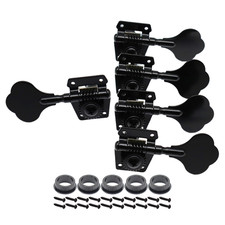 Vintage Open Style 5-strings Bass Tuning Pegs 4R1L Tuners Machines Heads Black