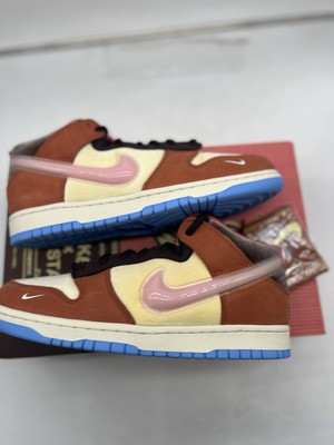 Size 9.5 - Nike Social Status x Dunk Mid Chocolate Milk Brown Pink Sail NEW