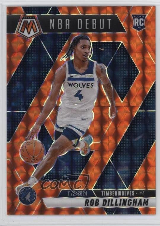 2024-25 Panini Mosaic NBA Debut Orange Prizm 238/249 Rob Dillingham #270 1mo2