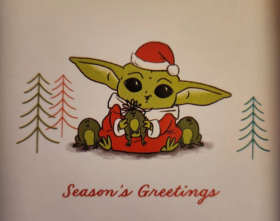 'Yoda' Grogu Seasons Greeting Cards 16 Box Hallmark - Image 2 of 3