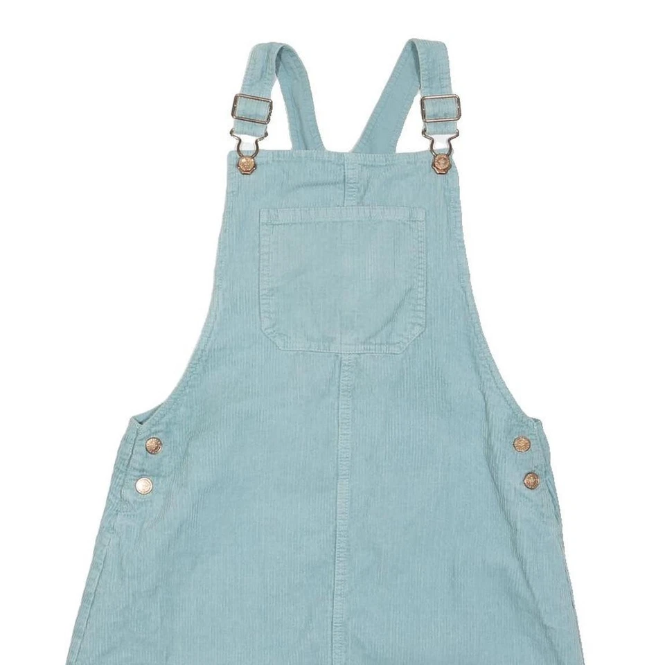 M&S Filles Bleu Coton Mélange Salopette Coupe Décontracté Jean Taille 13-14Y W16 - Photo 2/4