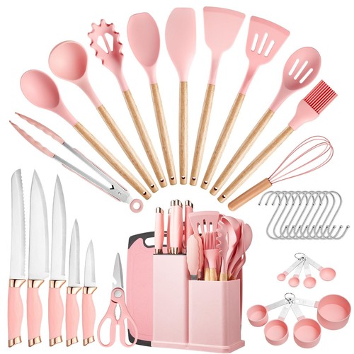 37 PCS Kitchen Utensils Set, Silicone Cooking Utensils Set with Kitchen Knife... - Picture 7 of 7