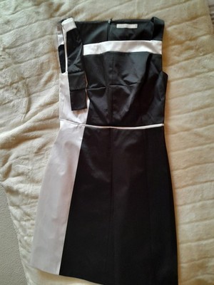 Karen Millen Kleid Gr 36/38 Schwarz/Weiß
