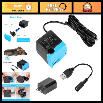 USB Cat Water Fountain Pump Replacement - Compatible with Ceramic & Stainless St