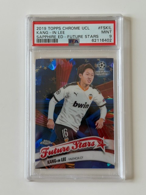 2019-20 Topps Chrome Sapphire UCL Future Stars RC Kang-In Lee PSA 9 ROOKIE