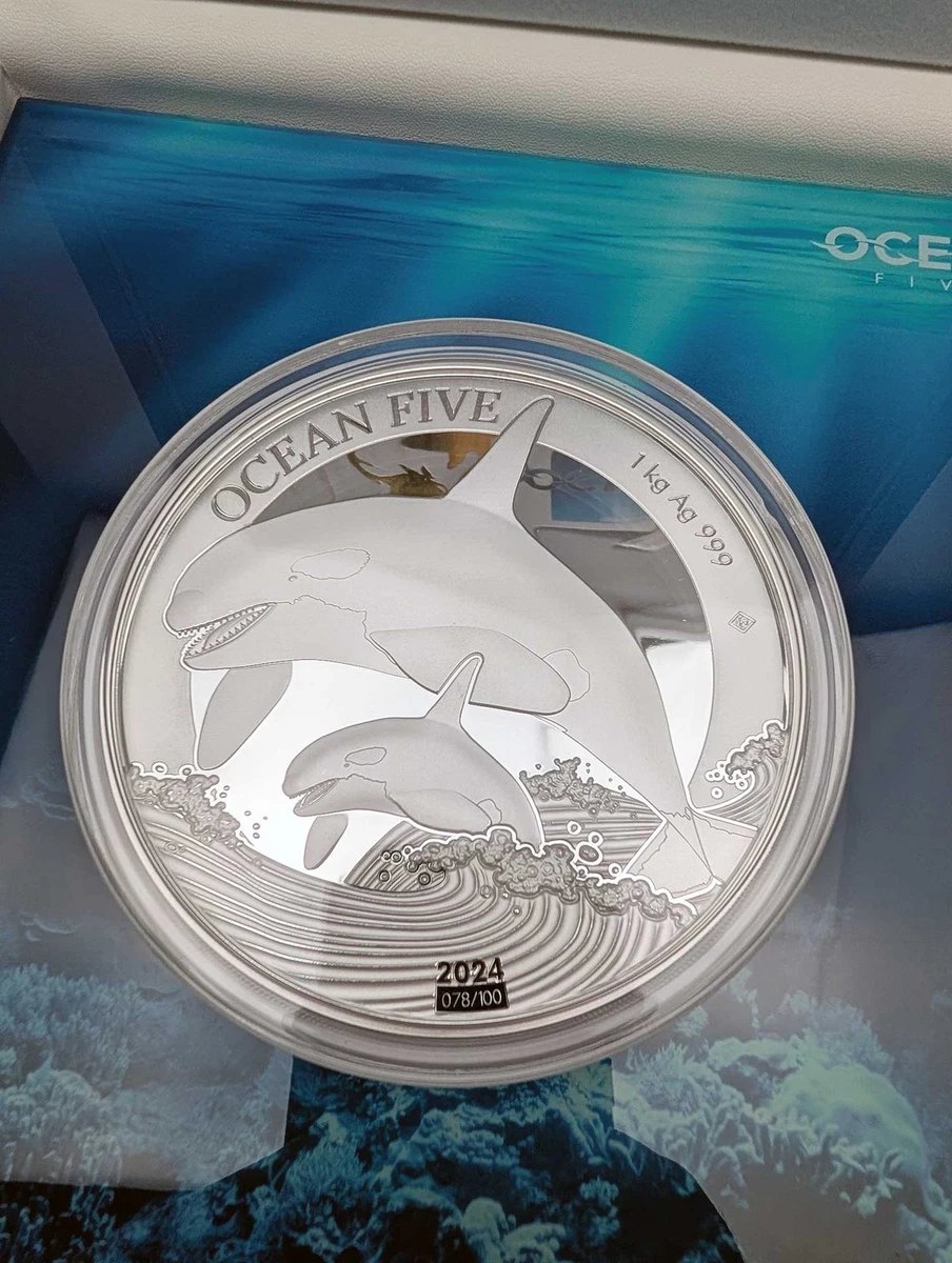 1 Kilo Silber Münze Ocean Five 2024 PP - Orca - Auflage: 100!