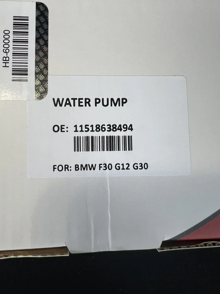 BMW 530E G30 F30 2017- WATER PUMP ENGINE COOLING BMW part number 11 51 8 638 494 - Image 2 of 4