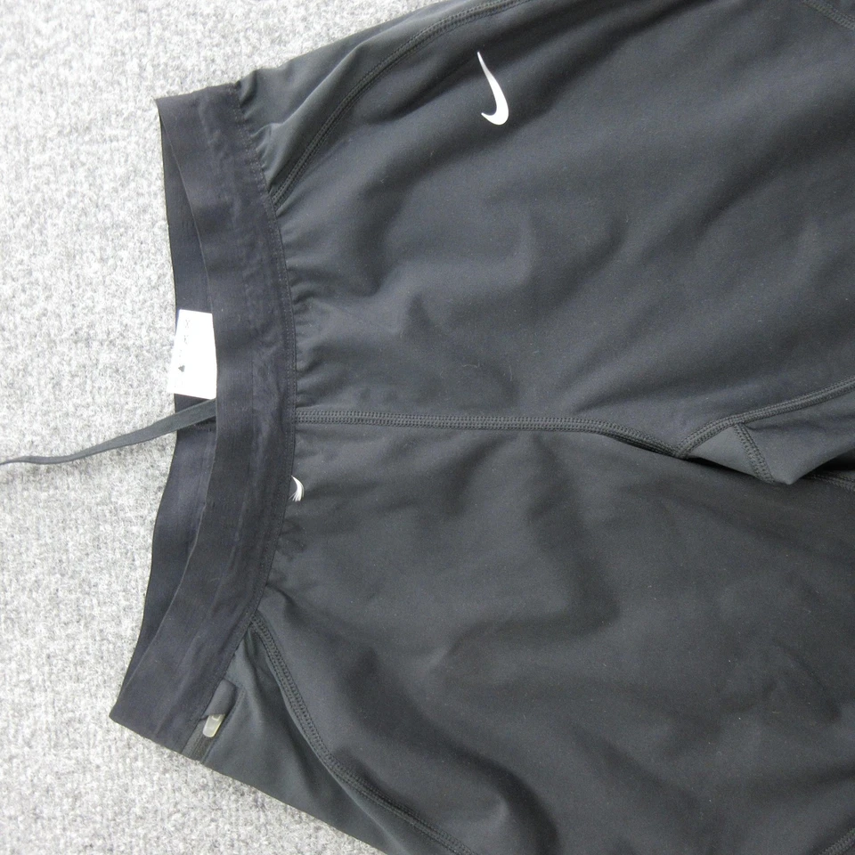Nike Dri-FIT Running Pants Mens Small Black Zip Ankle Reflective 693183-010 - Image 4 of 4