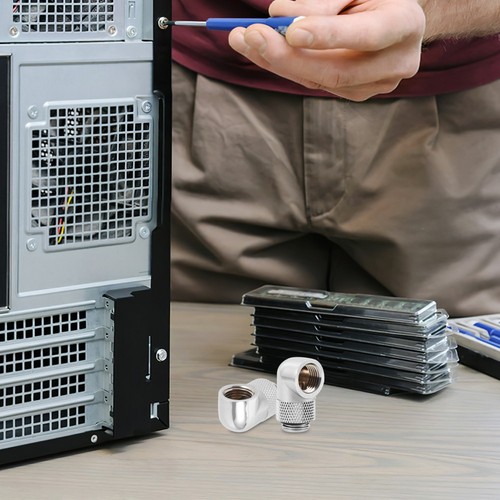2 Pcs Computer Wassergekühlt Ellbogen Computerwasserkühlungszubehör - Afbeelding 6 van 12
