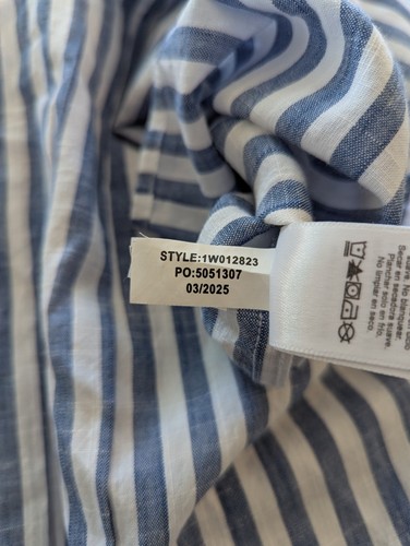 Vineyard Vines Men's Medium Classic Fit Whale Shirt Button Front Blue Striped - Picture 7 of 7