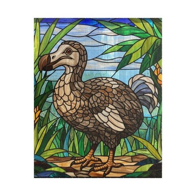 Stained Glass Look Dodo Jigsaw Puzzle 520-piece bird watcher lover extinct