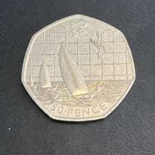 Sailing 50p Coin Fifty Pence London Olympics 2012 Minted 2011 Circulated - Available on eBay