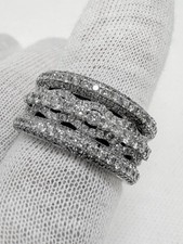 14k White Gold Men  s Natural Diamond Ring / Size 9 / 2.0 Tcw