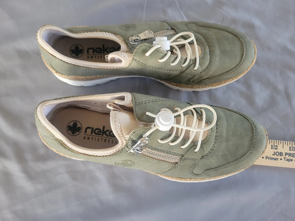 Womens Reiker Shoes Green Leather Size 36 Or 5 to 5.5