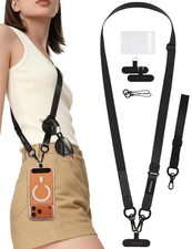 Cell Phone Lanyard for iPhone: Adjustable Phone Strap Crossbody Neck and Wris...