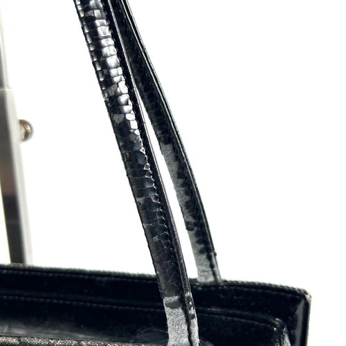 Bolso de Mano CHRISTIAN DIOR CD Denim Cannage Negro USADO - Imagen 7 de 18
