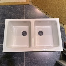 Cast Iron Kitchen Sink, Large Double Bowl Undermounted Sink, Kohler Style