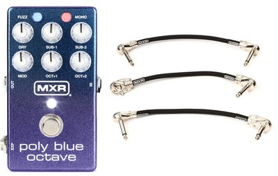 MXR Poly Blue Octave Pedal + MXR 3PDCP06 Value Bundle