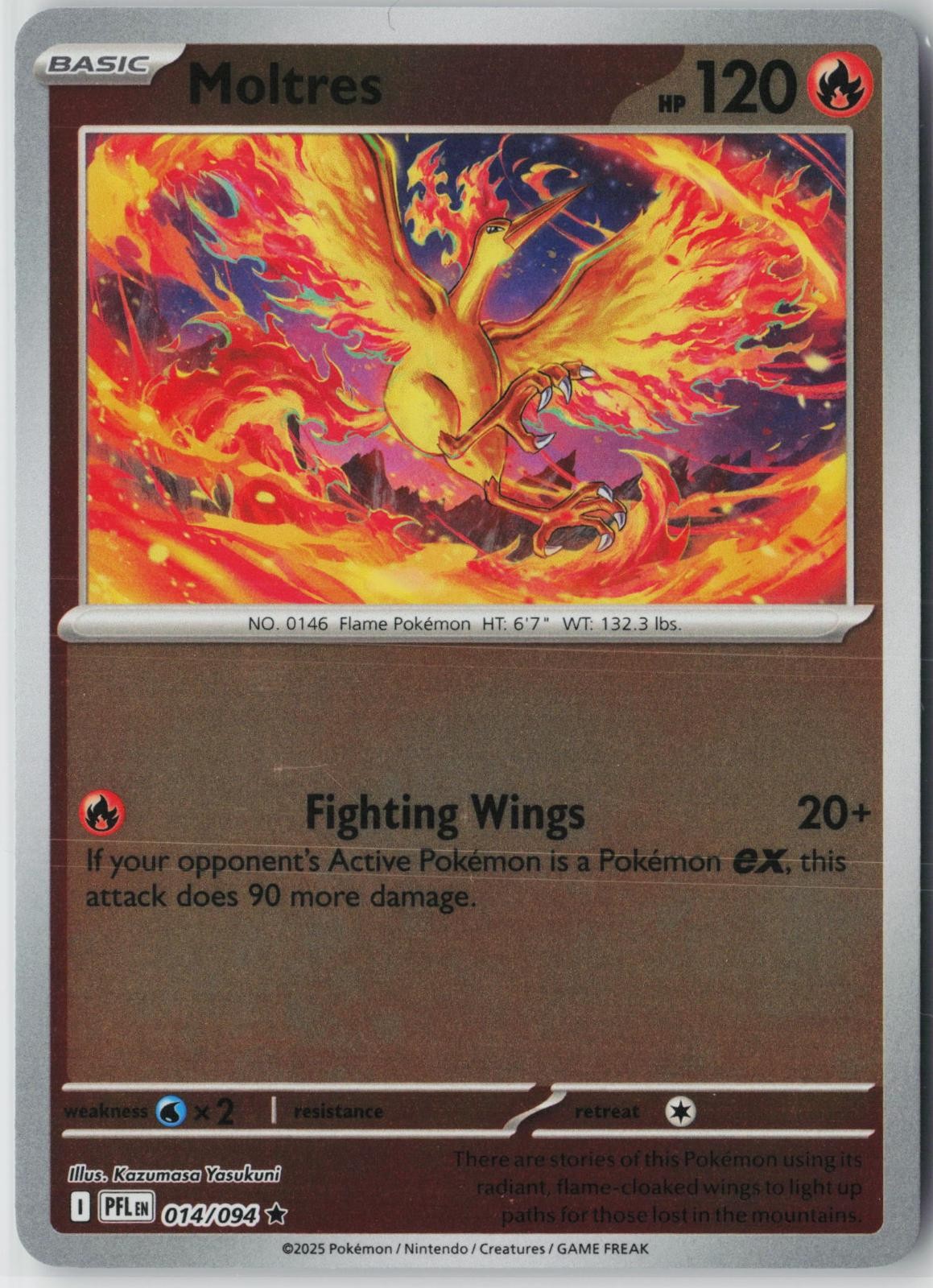 MOLTRES 014/094 RARE PHANTASMAL FLAMES POKEMON REVERSE HOLO NM