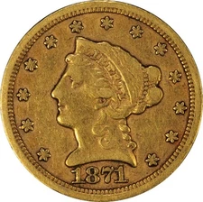 1871-S VF30 Liberty Head Quarter Eagle , PCGS 56088819