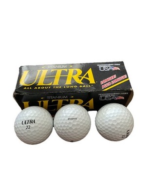 Golf Balls Wilson Ultra 3 Pack High Power Titanium 1 Sleeve Distance