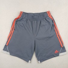 Adidas Athletic Shorts Youth Size L 14-16 Gray Polyester Sports Basketball