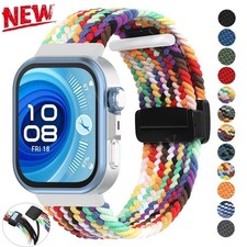 Magnetic Braided Band for Huawei Watch Fit 3/4/4 Pro Strap Nylon Loop Bracelet